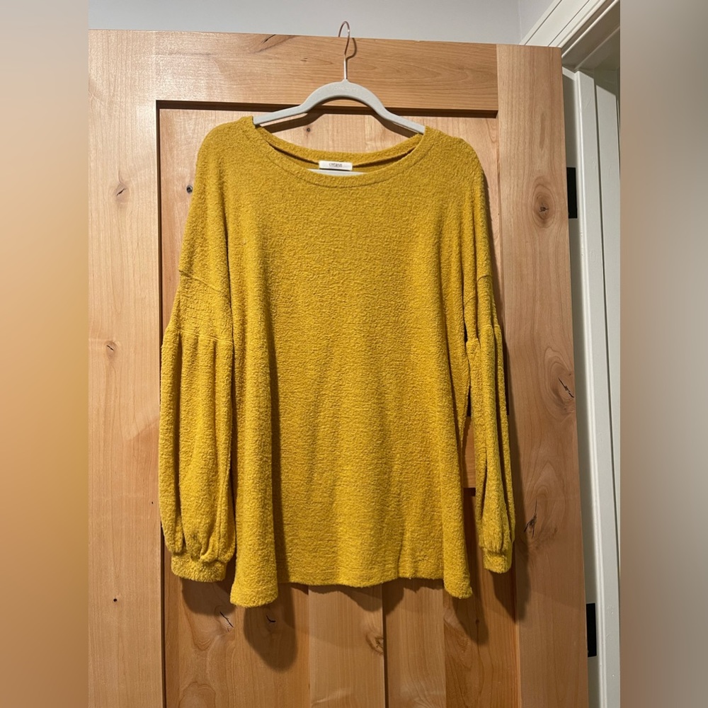Cherish Gold Sweater with Bell Sleeves
